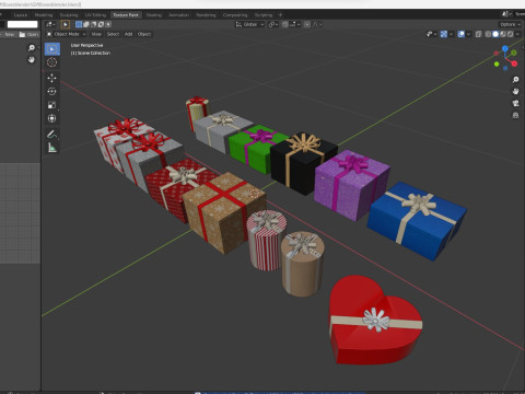 Gift Boxes Low-poly 3D Модель