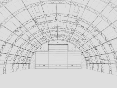 Hangar 3D Modell