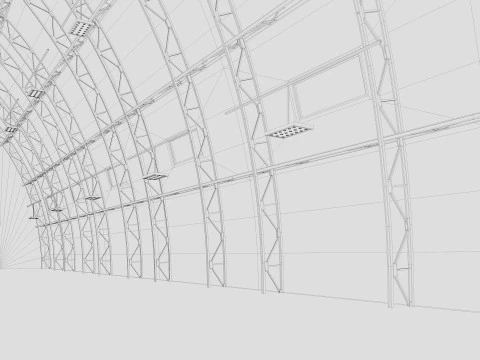 Hangar 3D Modell