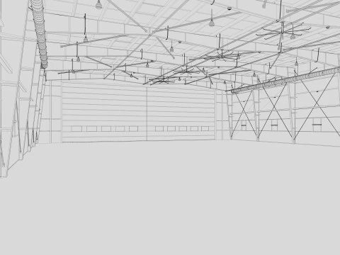 格納庫2 3Dモデル