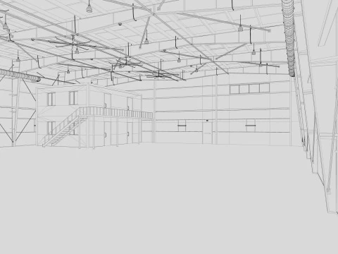 格納庫2 3Dモデル