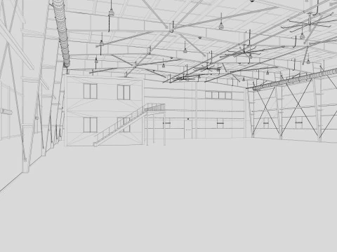 格納庫2 3Dモデル