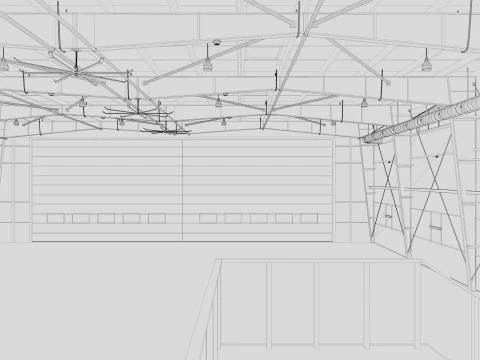 格納庫2 3Dモデル