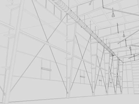 格納庫2 3Dモデル