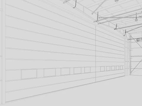 格納庫2 3Dモデル