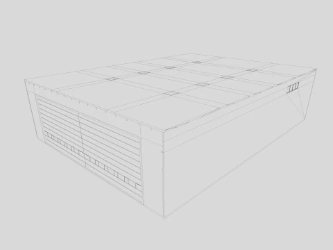 格納庫2 3Dモデル