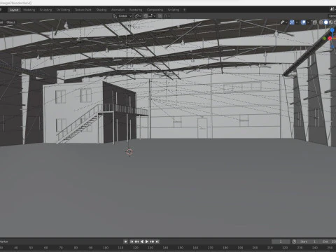 格納庫2 3Dモデル
