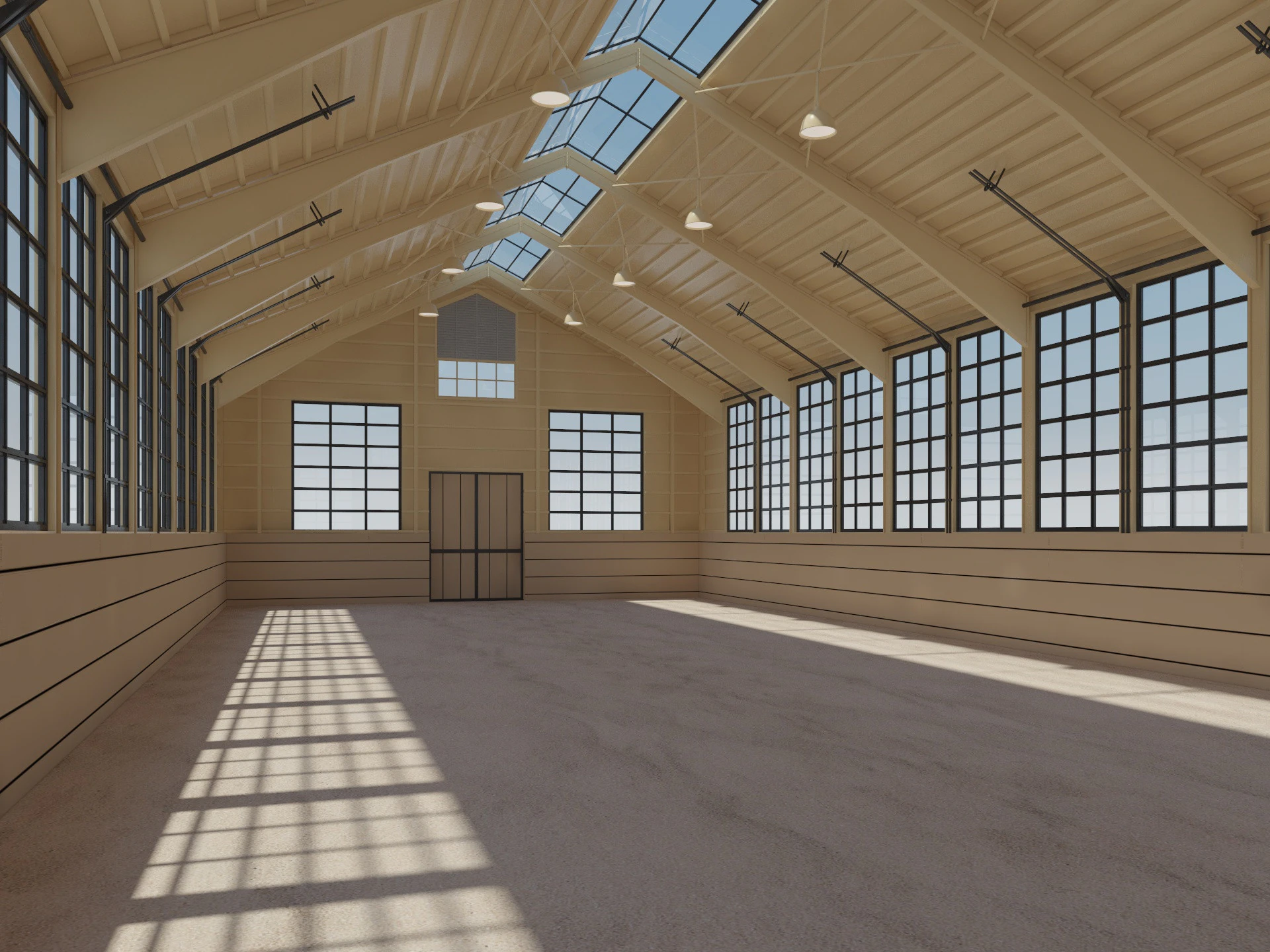 Horse Riding Hall 3D Model .c4d .max .obj .3ds .fbx .stl .blend 