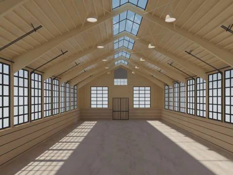 Horse Riding Hall 3D Model