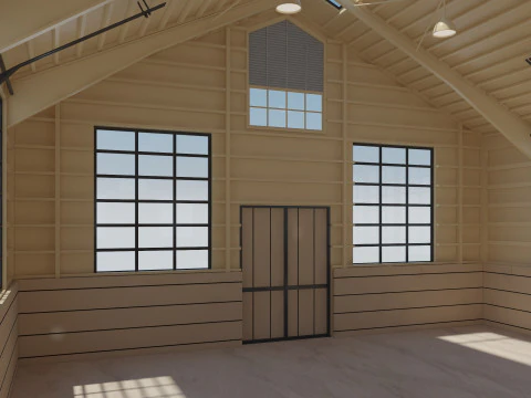 Horse Riding Hall 3D Model