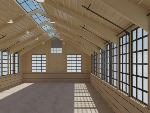 Horse Riding Hall 3D Model