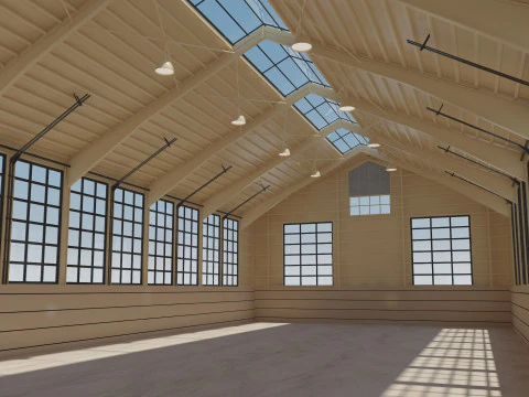 Horse Riding Hall 3D Model