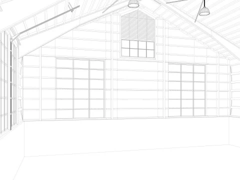 Horse Riding Hall 3D Model