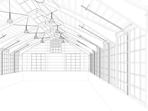 Horse Riding Hall 3D Model