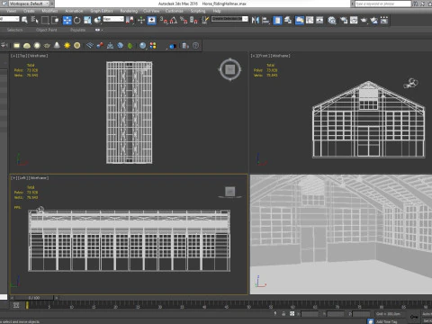 Horse Riding Hall 3D Model