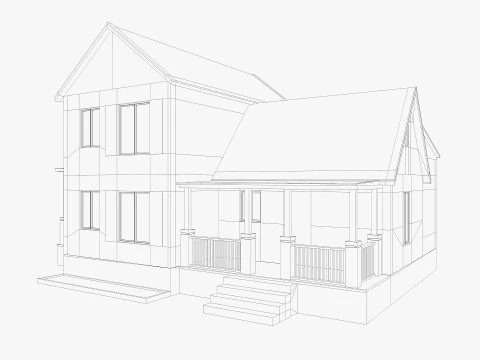 House Collection 12 House Low poly 3D Model