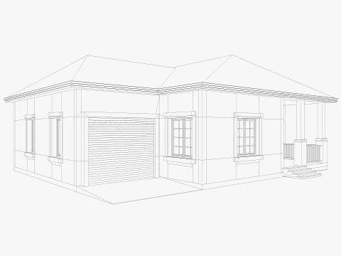 House Collection 12 House Low poly 3D Model