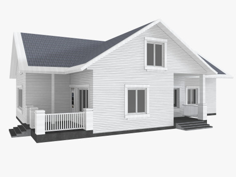 House Collection 12 House Low poly Model 3D