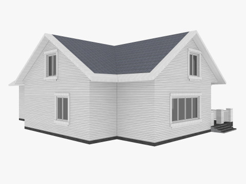 House Collection 12 House Low poly Model 3D