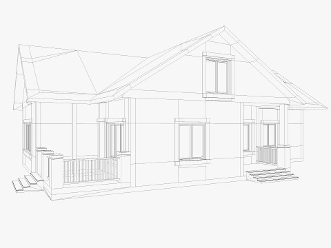 House Collection 12 House Low poly Model 3D