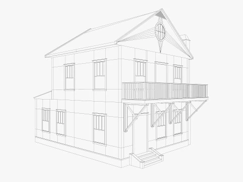 House Collection 12 House Low poly 3D Model