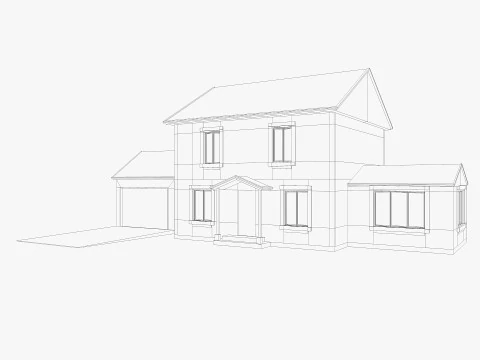 House Collection 12 House Low poly 3D Model