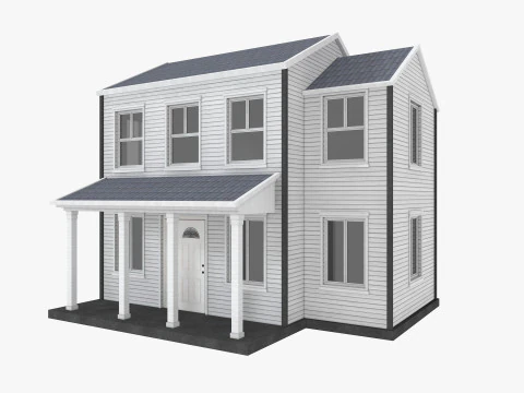 House Collection 12 House Low poly 3D Model