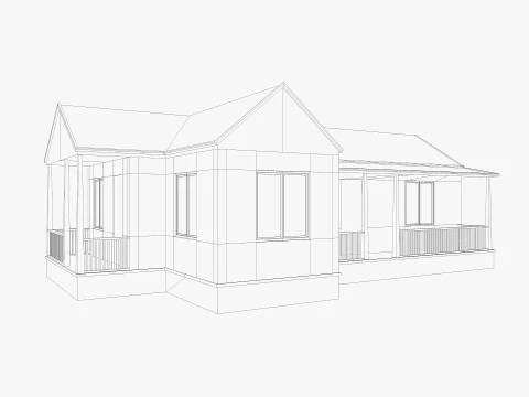 House Collection 12 House Low poly 3D Model