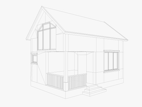 House Collection 12 House Low poly Model 3D