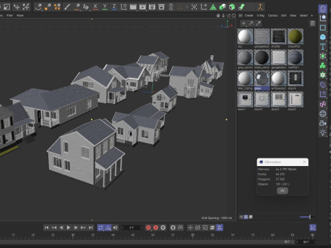 House Collection 12 House Low poly Model 3D