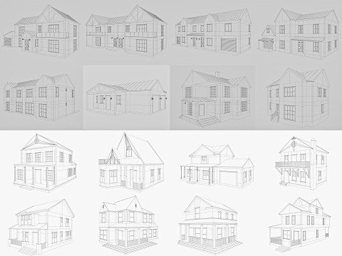 House Collection 3 Modèle 3D