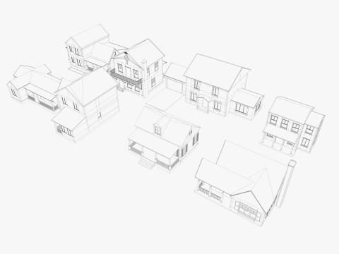 8 House Collection Modèle 3D