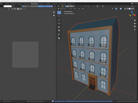 Cartoon Building 6 Low-poly Model 3D