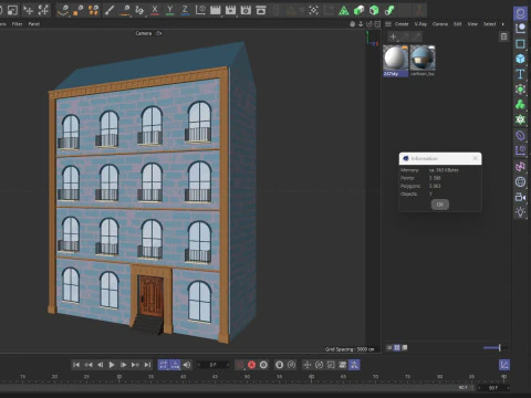 Cartoon Building 6 Low-poly 3D Model