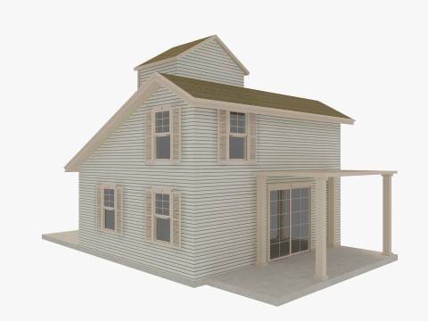 House Of Set 16 Low Poly Houses Model 3D