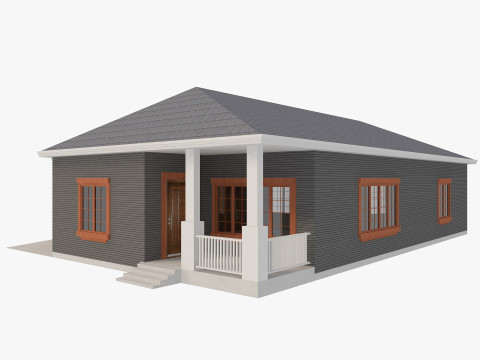 House Of Set 16 Low Poly Houses Model 3D