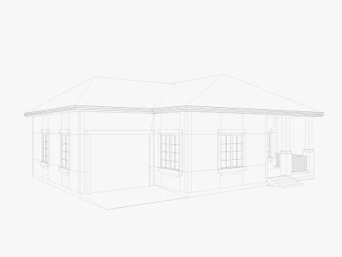 House Of Set 16 Low Poly Houses 3D Model