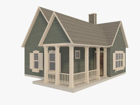 House Of Set 16 Low Poly Houses 3D Model
