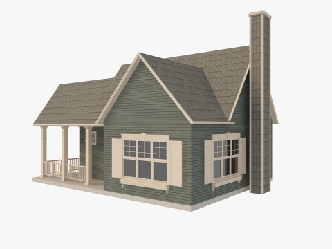 House Of Set 16 Low Poly Houses Model 3D