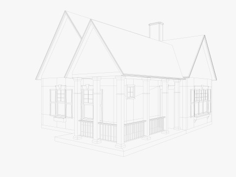 House Of Set 16 Low Poly Houses Model 3D