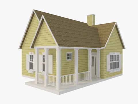 House Of Set 16 Low Poly Houses 3D Model