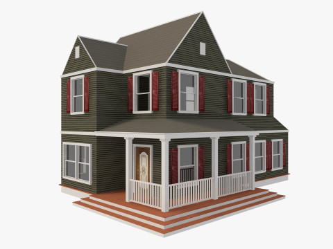 House Collection 24 Low Poly 3Dモデル