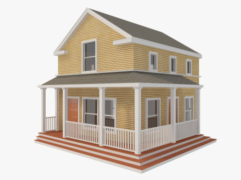 House Collection 24 Low Poly 3Dモデル
