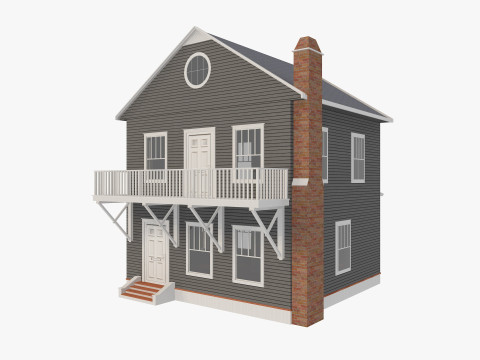 House Collection 24 Low Poly 3Dモデル
