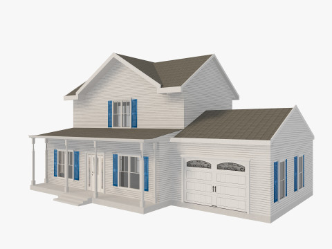 House Collection 24 Low Poly 3Dモデル
