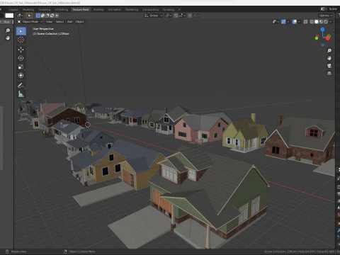 House Collection 24 Low Poly 3D Model