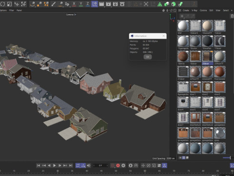 House Collection 24 Low Poly 3Dモデル