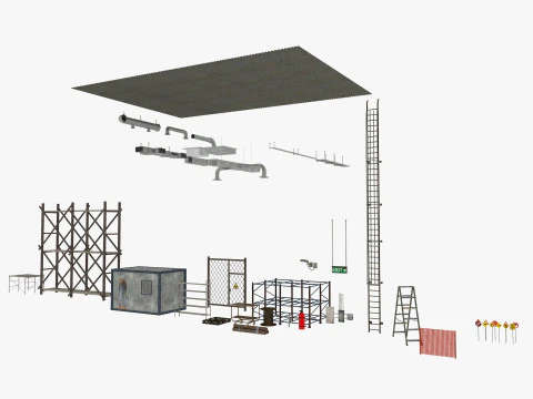 Pacote de armaz&eacute;m industrial Modelo 3D
