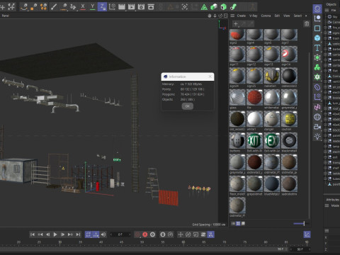 Industrial warehouse pack 3D Model