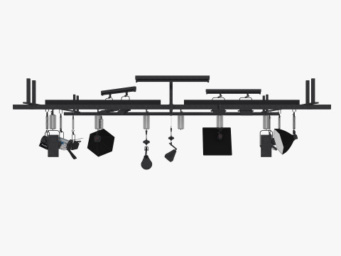 Light Ceiling Rail Model 3D